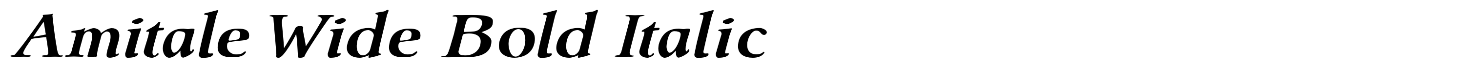 Amitale Wide Bold Italic